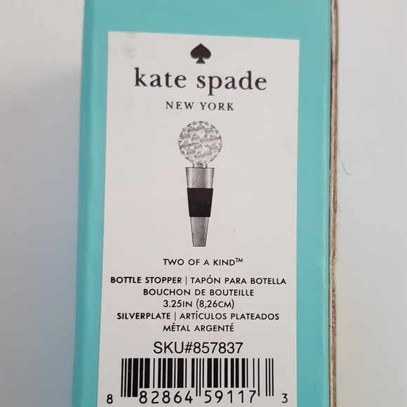 Kate Spade NY Two of a Kind Jeweled Bottle Stopper - Picture 3 of 4